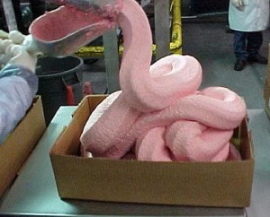 This is what raw chicken nuggets look like.